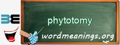 WordMeaning blackboard for phytotomy